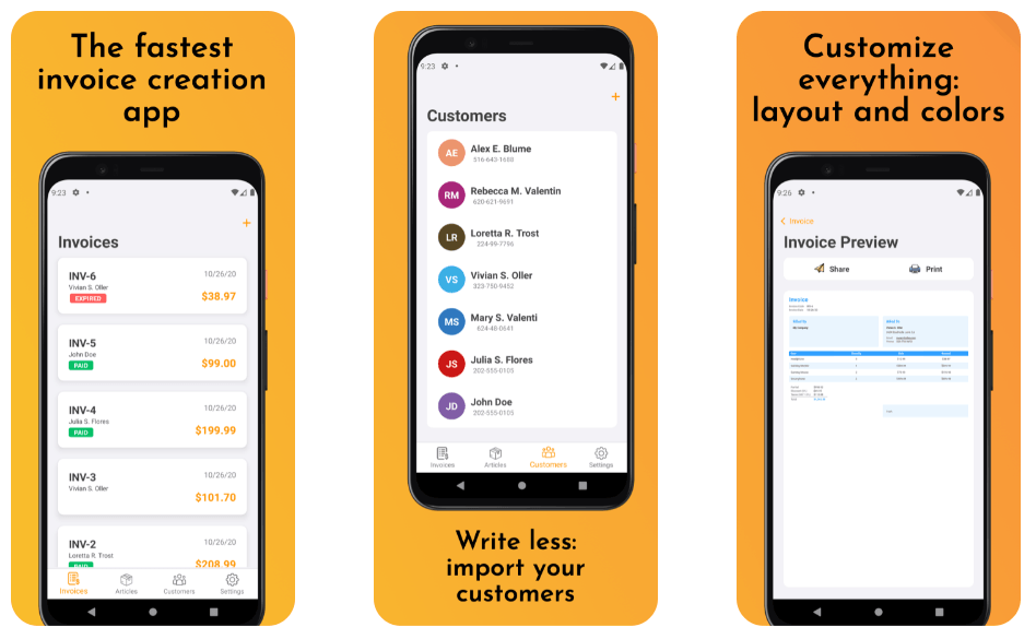 Uno screenshot di Invoice Maker - Quick & Easy