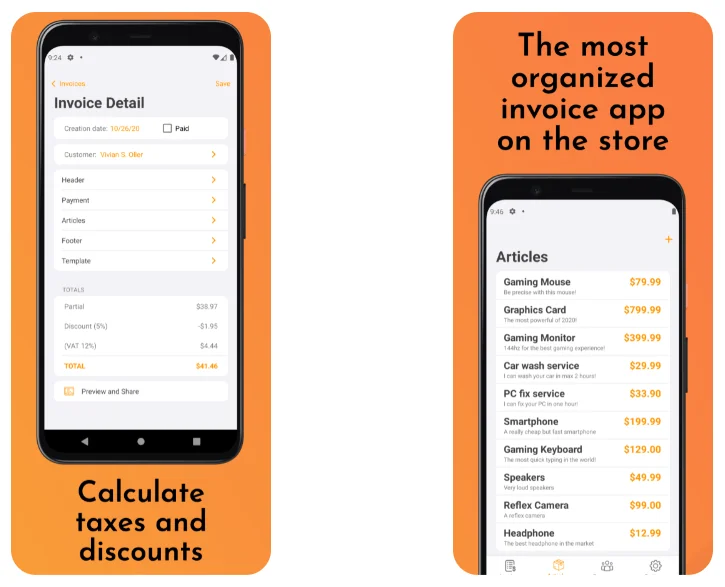 Uno screenshot di Invoice Maker - Quick & Easy